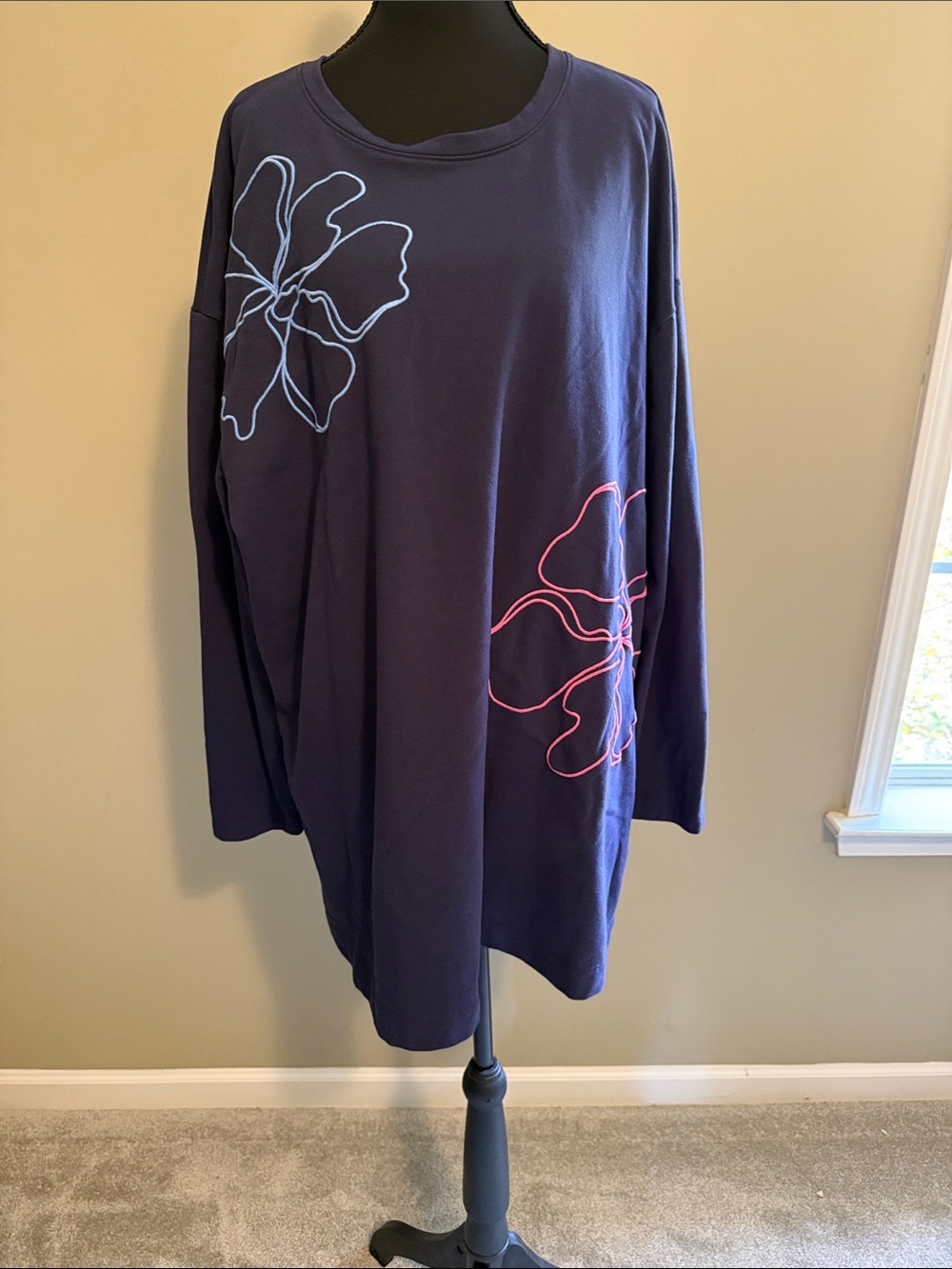 Women’s Purple Floral Long Sleeve Top